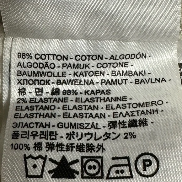 Women’s Levi’s 27 4 Small Denim Shorts Jeans Cream Rolled Hem Stretch 5 Pocket - Picture 8 of 10